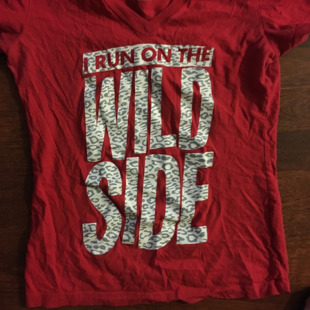 S Nike fitted red T-shirt womens